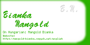 bianka mangold business card